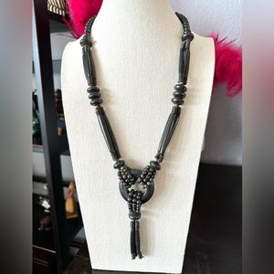 Artisan Nepal Wood Beaded Tribal Necklace